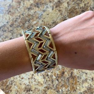 Gold and grey bracelet